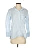 Sara Campbell Checkered-gingham Blue Long Sleeve Blouse Size XS - photo 1