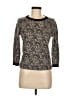 Topshop Animal Print Black Tan Pullover Sweater Size 8 - photo 1