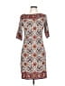 Max Studio Paisley White Casual Dress Size L - photo 1