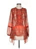 Love Sam 100% Polyester Orange Long Sleeve Blouse Size XS - photo 1