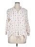 Andree by UNIT 100% Rayon Hearts Ivory 3/4 Sleeve Blouse Size 1X - photo 1