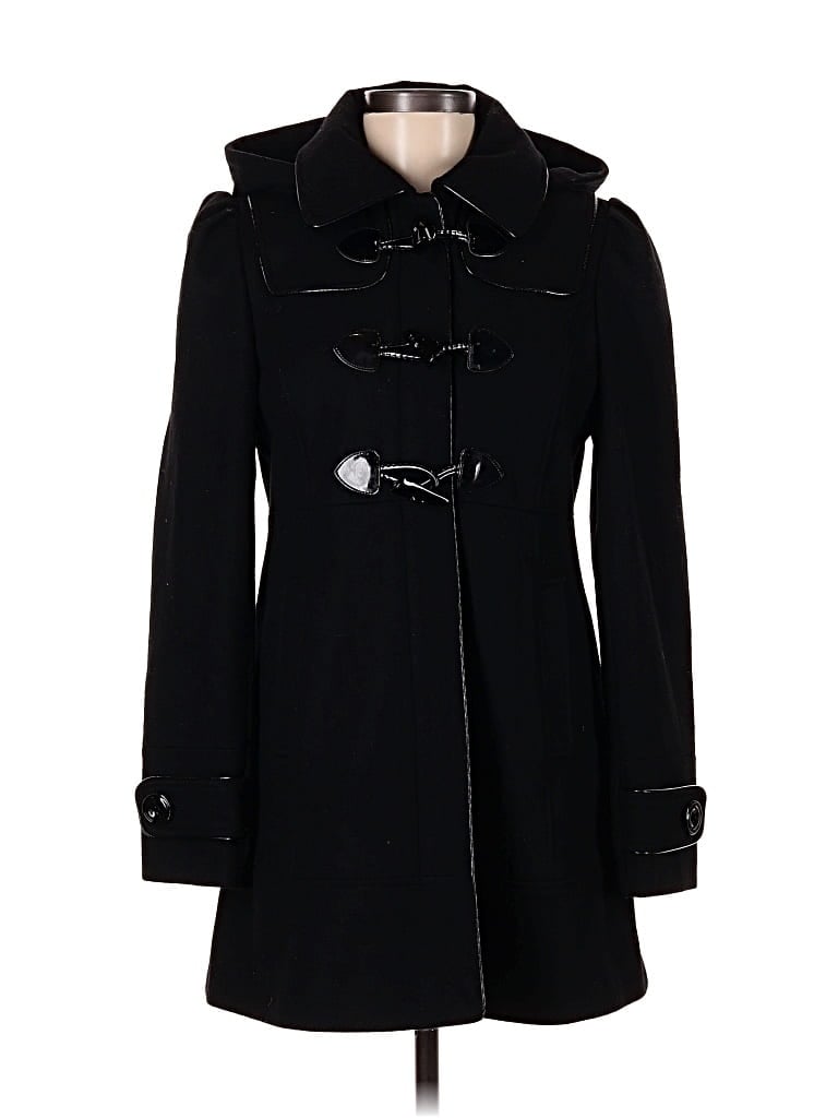 Pre-owned Guess Wool Coat In Black