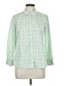 Talbots 100% Cotton Checkered-gingham Green Long Sleeve Button-Down Shirt Size L (petite) - photo 1