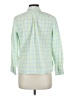 Talbots 100% Cotton Checkered-gingham Green Long Sleeve Button-Down Shirt Size L (petite) - photo 2