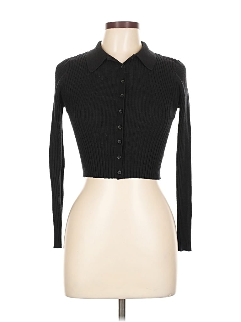 Pre-owned Love Tree Cardigan Sweater In Black