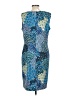 Connected Apparel Print Blue Cocktail Dress Size 10 - photo 2