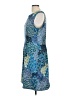 Connected Apparel Print Blue Cocktail Dress Size 10 - photo 5