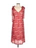 No.6 Store Print Red Casual Dress Size Lg (3) - photo 1