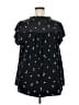 Lane Bryant 100% Polyester Black Short Sleeve Blouse Size 22 - 24 Plus - photo 2