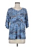 Assorted Brands Blue 3/4 Sleeve Blouse Size M - photo 1