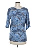 Assorted Brands Blue 3/4 Sleeve Blouse Size M - photo 2
