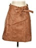 BCBGeneration 100% Polyurethane Brown Faux Leather Skirt Size 4 - photo 1