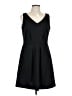 Ann Taylor LOFT Solid Black Casual Dress Size 10 - photo 1