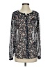 Ann Taylor LOFT Floral Blue Long Sleeve Blouse Size S - photo 1