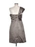 Bill Levkoff 100% Polyester Gray Green Cocktail Dress Size L - photo 2
