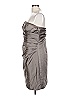 Bill Levkoff 100% Polyester Gray Green Cocktail Dress Size L - photo 5