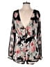 Cotton Candy 100% Polyester Floral Black Cocktail Dress Size M - photo 1
