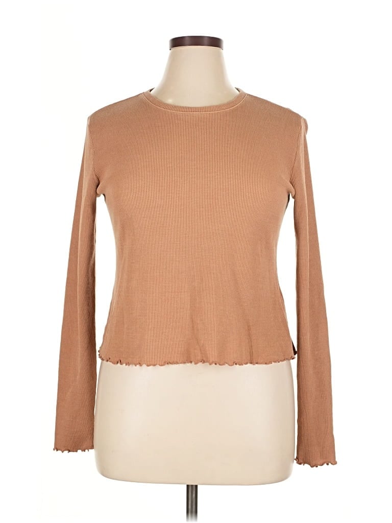 Pre-owned Bp. Long Sleeve T-shirt In Brown