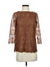 Fossil Solid Brown 3/4 Sleeve Blouse Size XS - photo 1