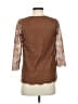 Fossil Solid Brown 3/4 Sleeve Blouse Size XS - photo 2