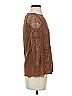 Fossil Solid Brown 3/4 Sleeve Blouse Size XS - photo 4