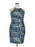Rouge Graphic Teal Blue Cocktail Dress Size 2X - photo 1