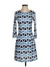 Jean-Pierre Klifa Graphic Blue Casual Dress Size XS - photo 1