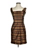 Carmen Marc Valvo Plaid Brown Cocktail Dress Size 4 - photo 1