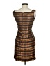 Carmen Marc Valvo Plaid Brown Cocktail Dress Size 4 - photo 2