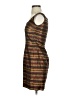 Carmen Marc Valvo Plaid Brown Cocktail Dress Size 4 - photo 5