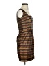 Carmen Marc Valvo Plaid Brown Cocktail Dress Size 4 - photo 4