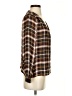 Madewell Plaid Brown Long Sleeve Blouse Size S - photo 4