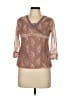 Assorted Brands Brown 3/4 Sleeve Blouse Size L - photo 1