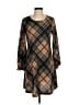 Chetta B Argyle Brown Casual Dress Size S - photo 1