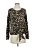 Nine Britton Animal Print Gold Pullover Sweater Size XS - photo 1