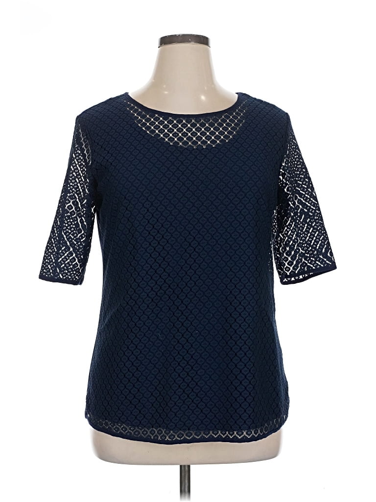 Pre-owned Perseption Concept 3/4 Sleeve T-shirt In Blue