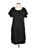 DKNY Solid Black Casual Dress Size LgEstimated - photo 1