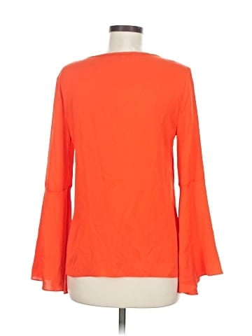 Milly Long Sleeve Silk Top (view 2)