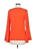 Milly Orange Long Sleeve Silk Top Size 6 - photo 2