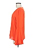 Milly Orange Long Sleeve Silk Top Size 6 - photo 5