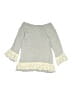 Lily Bleu Gray 3/4 Sleeve Top Size 14 - photo 2