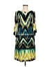 En Focus Studio Chevron-herringbone Teal Casual Dress Size 12 - photo 1