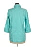 Worth Teal 3/4 Sleeve Button-Down Shirt Size 8 - photo 2