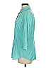 Worth Teal 3/4 Sleeve Button-Down Shirt Size 8 - photo 5