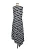 Chico's Stripes Gray Casual Dress Size Med (1) - photo 2