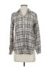 MISE Plaid Gray Long Sleeve Button-Down Shirt Size S - photo 1