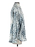 Zara 100% Polyester Paisley Silver Long Sleeve Blouse Size S - photo 4
