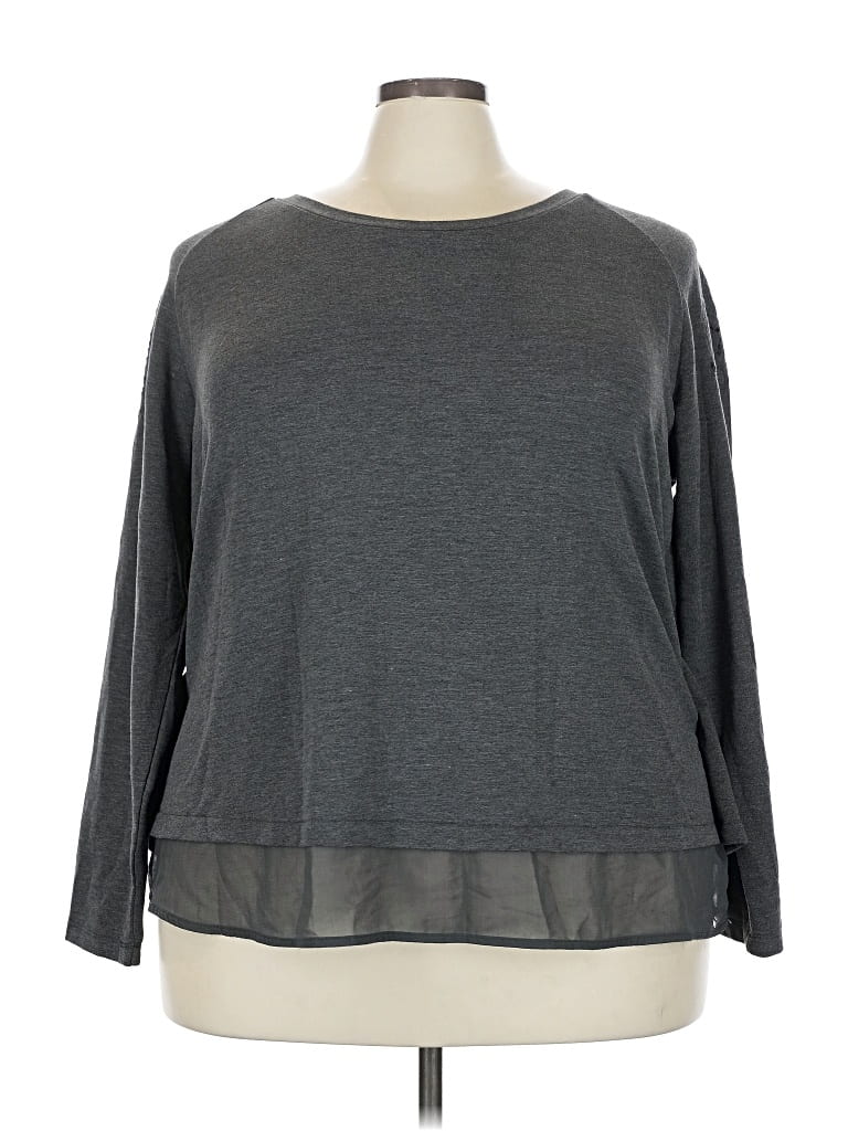 Pre-owned Dex 3/4 Sleeve T-shirt In Gray