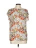 Ann Taylor LOFT 100% Polyester Orange Short Sleeve Blouse Size L - photo 1