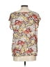 Ann Taylor LOFT 100% Polyester Orange Short Sleeve Blouse Size L - photo 2